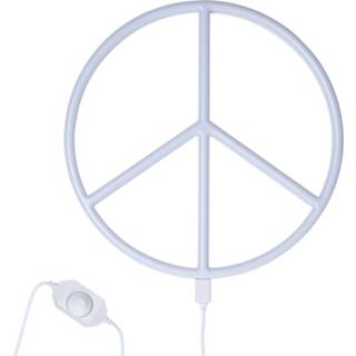👉 Nachtlamp wit A Little Lovely Company Peace Led 30 X 34,5 Cm Abs 8719033867703