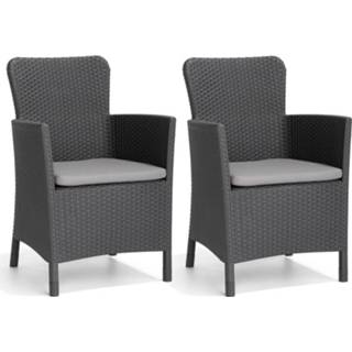 👉 Terrasstoel Allibert Tuinstoelen 2 St Miami Grafietkleurig 8720286647622