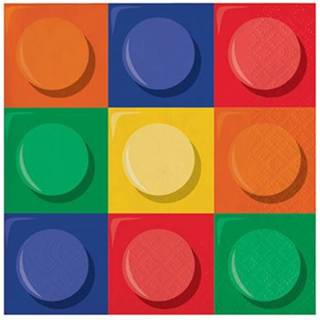 👉 Servet Witbaard Servetten Block Party 25 X Cm 16 Stuks 8720585030439