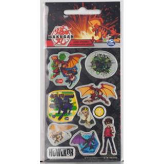 👉 Stickervel zwart Bakugan Howlkor Junior 10 Stickers 8720585204311