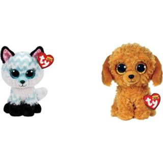 👉 Knuffel Ty - Beanie Boo's Atlas Fox & Golden Doodle Dog 8720679622823