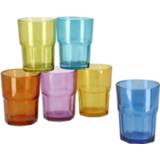 👉 Waterglas Set Van 6x Stuks Gekleurde Waterglazen/drinkglazen 285 Ml - Drinkglazen 8430540902267
