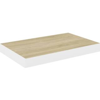 Wandschap wit MDF Vidaxl Zwevend 40x23x3,8 Cm Eikenkleurig En 8720286416716