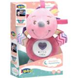 👉 Nachtlamp roze grijs polyester Luna Nachtlampje Knuffelegel Junior Roze/grijs 5205698536519