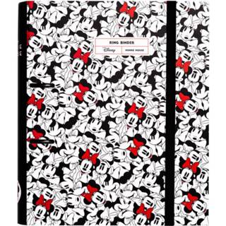 👉 Ringbandmap zwart wit rood Disney Minnie Mouse 2-rings A4 Zwart/wit/rood 8435497223861