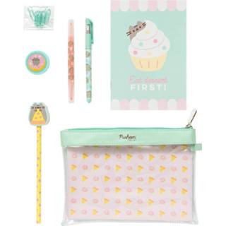 👉 Schrijfset groen roze Pusheen Foodie Junior Groen/roze 7-delig 8435497253097