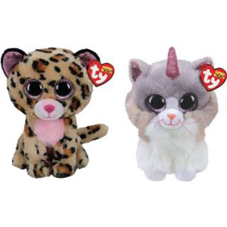 👉 Knuffel Ty - Beanie Buddy Livvie Leopard & Asher Cat 8720679628634