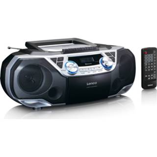 👉 Draagbare radio zwart Cd-speler Met Bluetooth Lenco Scd-120si Zwart-zilver 8711902065494