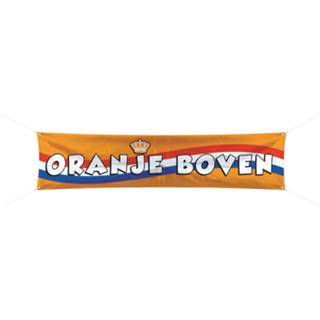 👉 Banner oranje One Size Mega boven - 180 x 40 cm banier / spandoek EK WK Koningsdag versiering 8718758029748