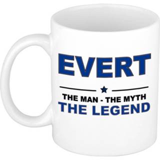 👉 Beker keramiek active mannen Evert The man, myth legend verjaardagscadeau mok / 300 ml