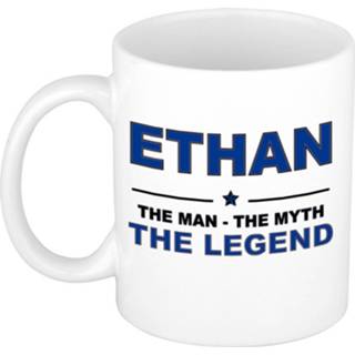 👉 Beker keramiek active mannen Ethan The man, myth legend verjaardagscadeau mok / 300 ml