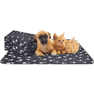 👉 Hondendeken zwart s Nobleza - Dierenmat Hondenmatten 75x75cm Set Van 6 Stuks 8719138019458