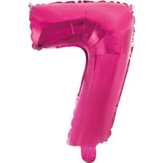 👉 Folieballon roze Globos Cijfer 7 41 Cm 5712735007319