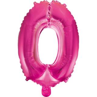 👉 Folieballon roze Globos Cijfer 0 41 Cm 5712735007340