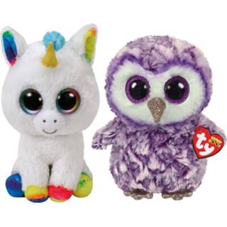 👉 Knuffel Ty - Beanie Buddy Pixy Unicorn & Moonlight Owl 8720679631702