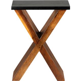 👉 Bijzettafel bruin acaciahout Womo-design X-vorm Bruin, 45x30x60 Cm, Gemaakt Van Massief 4064649017467
