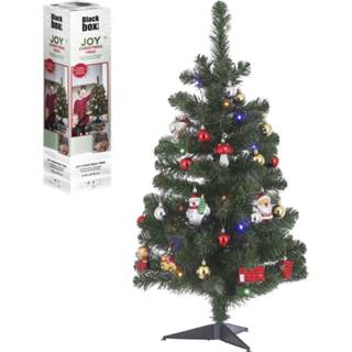 👉 Kerstboom Versierde Met 26 Decoraties En 30 Led Lampjes 90 Cm - Kunstkerstboom 8718861822212