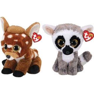 👉 Knuffel Ty - Beanie Buddy Buckley Deer & Linus Lemur 8720679635359