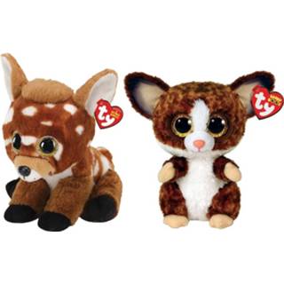 👉 Knuffel baby's Ty - Beanie Buddy Buckley Deer & Bush Baby Galago 8720679635366