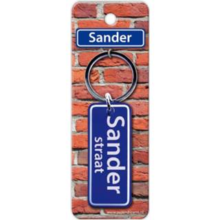 👉 Sleutelhanger blauw staal Paper Dreams Straatnaam Sander 9 Cm 8716764119675