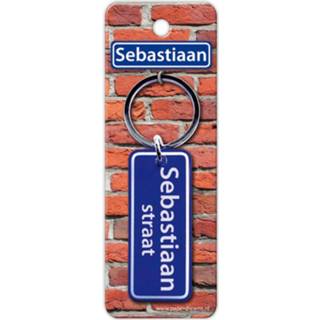 👉 Sleutelhanger blauw staal Paper Dreams Straatnaam Sebastiaan 9cm 8716764119682