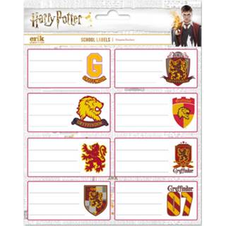 👉 Etiket wit papier Harry Potter Etiketten Gryffindor 4 X 8 Cm 16 Stuks 8435497214951