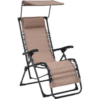 👉 Terrasstoel Vidaxl Inklapbaar Textileen Taupe 8720286136805