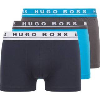 👉 Boxershort zwart blauw grijs XL Hugo Boss boxershorts zwart-blue-grijs 3-pack 4037557154302