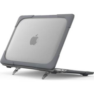 👉 Coverhoes grijs Lunso - Armor cover hoes met pootjes MacBook Pro 13 inch (2020) 8720572148826