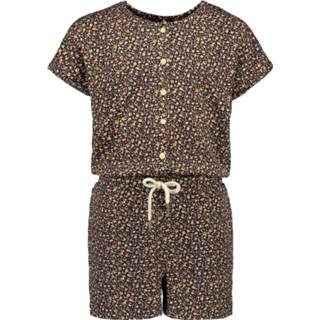 👉 Jumpsuit meisjes zwart Like Flo kort - bloemen 8720173717018