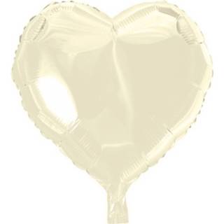 👉 Folieballon Globos Hartvorm 45 Cm Ivoor 8720585068999