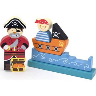 👉 Houten blok Edushape Magnetische Blokken - Piraat 7290002597445