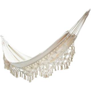 👉 Hangmat wit katoen Quvio 280x150 Cm - 8719688023288