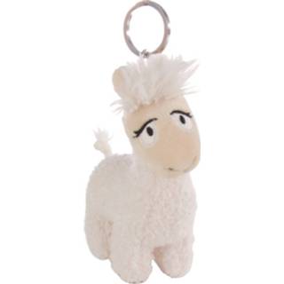 👉 Sleutelhanger wit pluche vrouwen Nici Lady Lama Junior 10 Cm 4012390422405