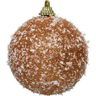 Kerstbal foam Kerst Glitter Amber Dia8.00cm 8720194474747