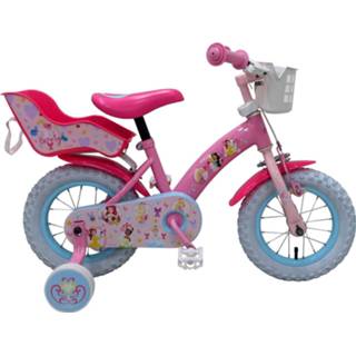 👉 Terugtraprem roze meisjes Disney Meisjesfiets Princess 12 Inch 23 Cm 8715347212093