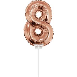 👉 Folieballon goud Haza Original Cijfer 8 40 Cm Rosé 8711319430885