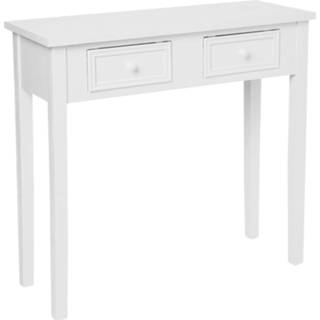 👉 Bijzettafel wit 4goodz Paris 80x30x76 Cm - Sidetable Gangtafel 6013920075090