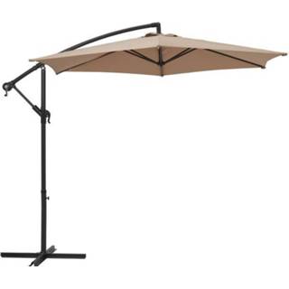 👉 Parasol aluminium polyester canvas Gedeporteerde 3m Diameter - Structuur Met 180g Taupe Tohota 3612408259477