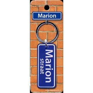 👉 Sleutelhanger blauw staal Paper Dreams Straatnaam Marion 9 Cm 8716764120596