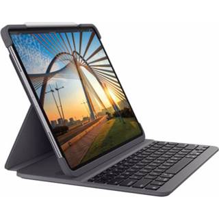👉 Toetsenbordhoes grijs Logitech Slim Folio Pro Apple iPad 11 inch (2020/2018) Toetsenbord Hoes QWERTY 5099206090637