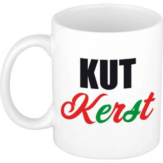 👉 Koffiemok wit keramiek Kutkerst / theebeker Kerstmis 300 ml