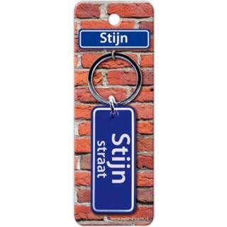 👉 Sleutelhanger blauw staal Paper Dreams Straatnaam Stijn 9 Cm 8716764119743