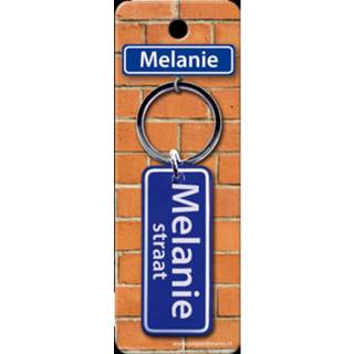 👉 Sleutelhanger blauw staal Paper Dreams Straatnaam Melanie 9 Cm 8716764120664