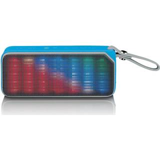 👉 Bluetooth speaker blauw Spatwaterdicht Met Party Lights Lenco Bt-191bu 8711902037187