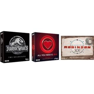 👉 Bordspel Spellenbundel - Jurassic World The Boardgame & All You Need Is Love Expeditie Robinson De Eilandraad 8720663088963