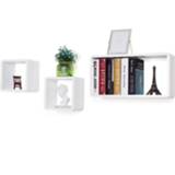 👉 Boekenkast Nancy's Met 3 Vakken - 127,5cm Zweefplank Kast Wandplank 6955880326853