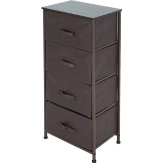 Ladekast grijs bruin MDF Ml-design Met 4 Laden Grijs/bruin, 45x30x94 Cm, Gemaakt Van 4064649030930