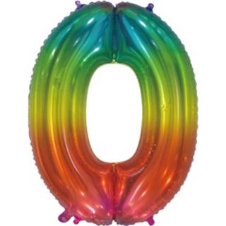 👉 Folieballon Globos Nordic Nummer 0 66 Centimeter Regenboog 5712735025559