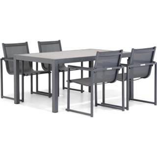 👉 Tuinset antracite dining sets grijs-antraciet Lifestyle Delgada/Residence 164 cm 5-delig 7423609640621